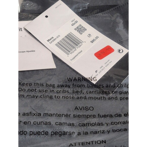 NWT Nike Dri Slim Fit Repel Golf pants 42x30 Men Gray NEW athletic casual work - Picture 4 of 4